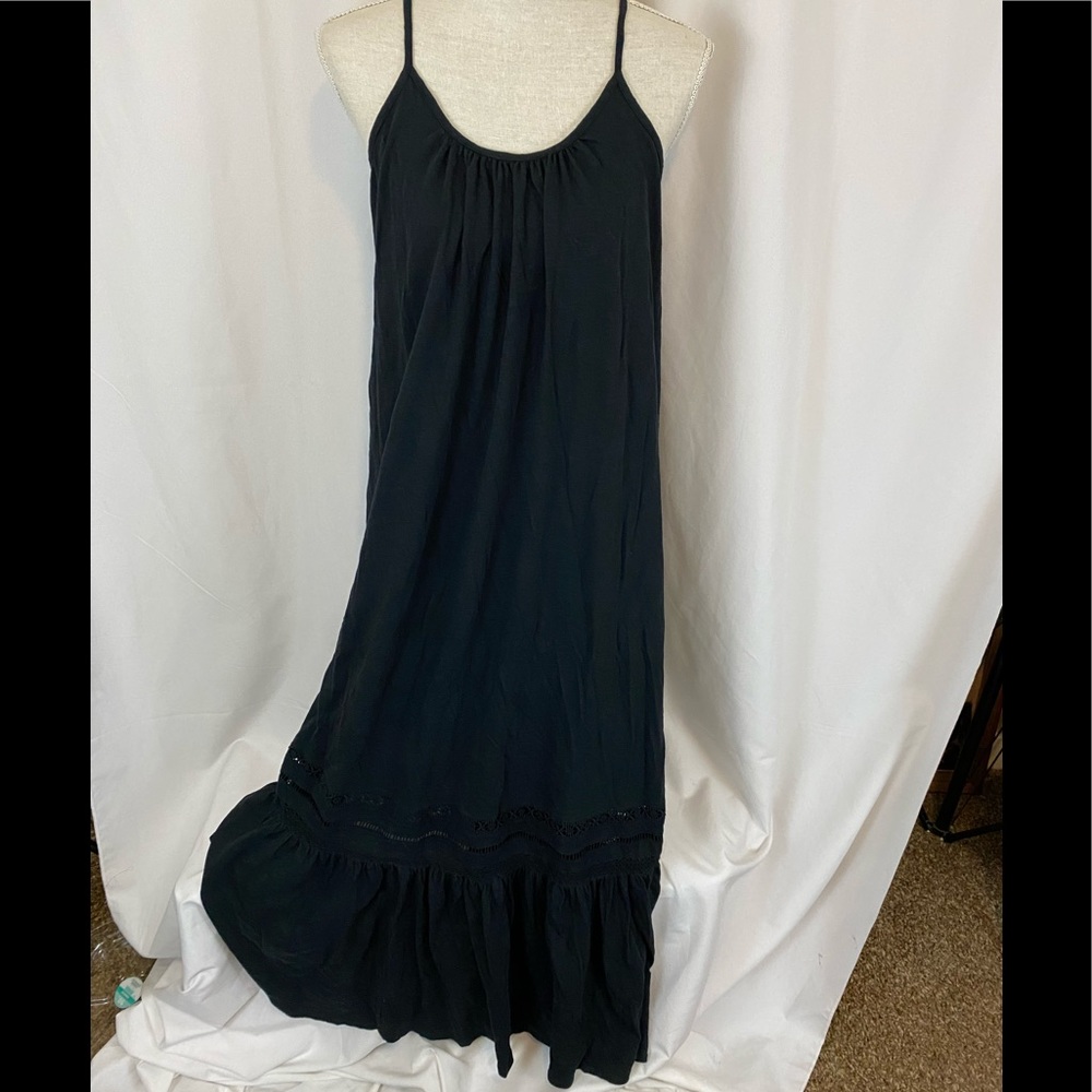 Saturday Sunday Anthropologie szS black knit maxi dress